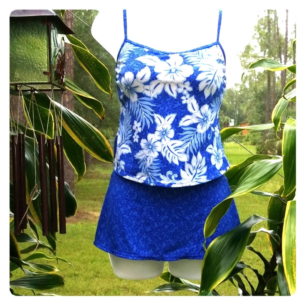 Gabar Cami Style Blue Tankini Size 10